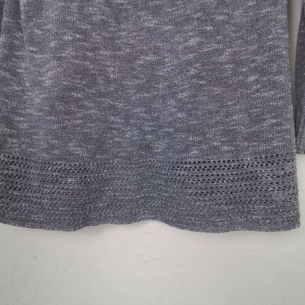Torrid Cardigan Womens Size L Marble Gray White Open Front Longline Sweater - Picture 9 of 12